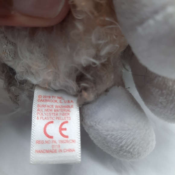 Ty Beanie Boos Scrappy Curly Haired Kitty Cat Stuffed Animal - Picture 8 of 8